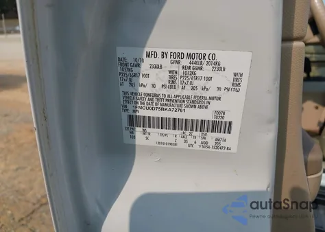 2011 Ford Escape Xlt from USA, damaged, VIN 1FMCU0D75BKA72761